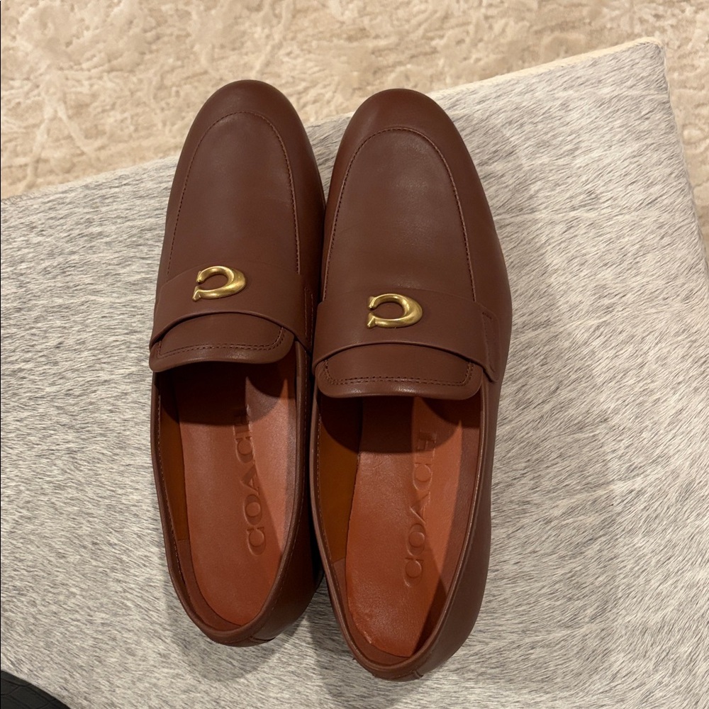 Coach Brown Leather Loafers - Picture 5 of 10